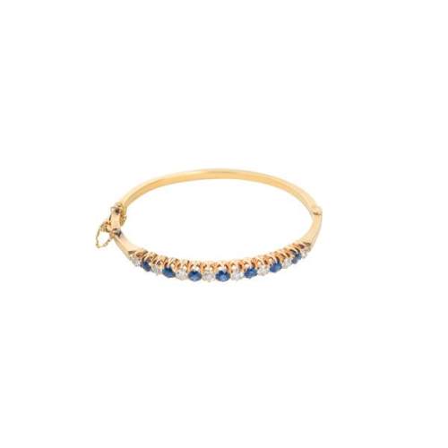 18K Gold, Diamond and Sapphire bracelet