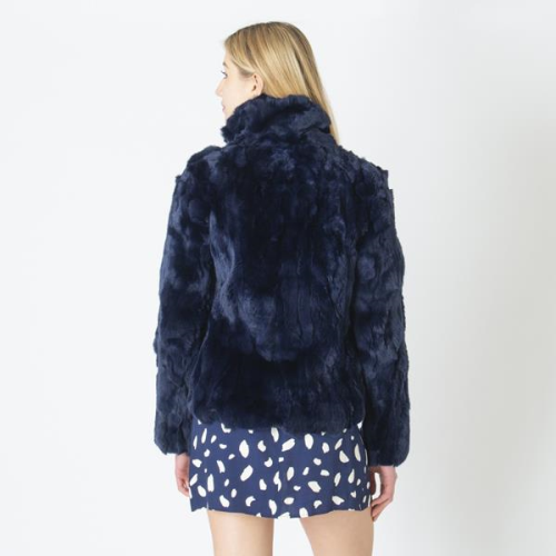 Adrienne Landau Rabbit Fur Jacket