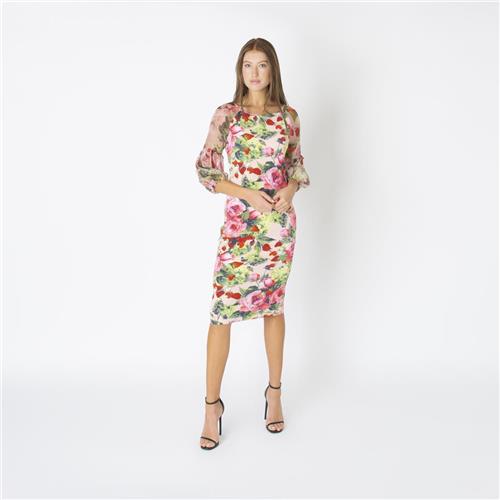 Blumarine Silk-Blend Floral Midi Dress - New With Tags