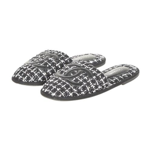 Chanel Tweed Slippers