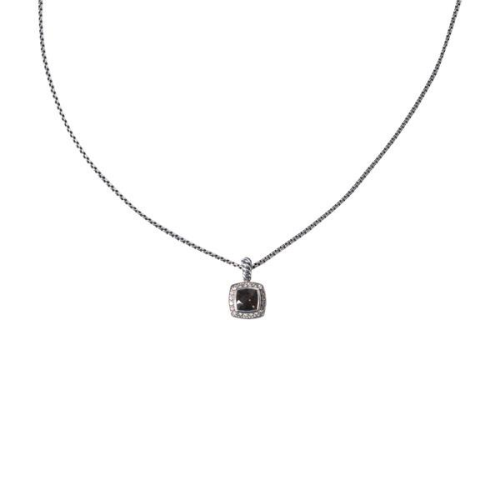 David Yurman Onyx & Diamond Albion Petite Pendant Necklace