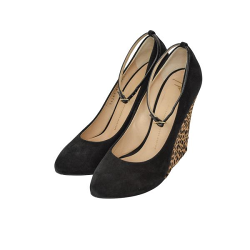 guiseppe zanotti suede wedge shoes