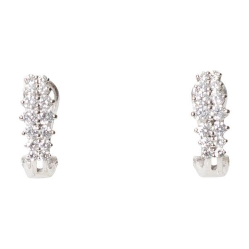 14k White Gold & Diamond Earrings