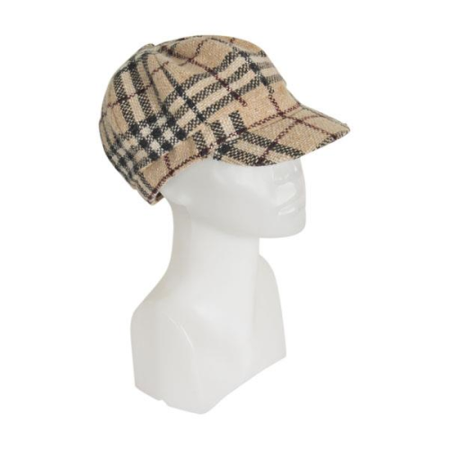 Burberry Wool Check Newsboy Hat