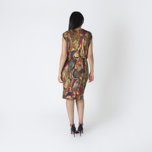 Max Mara Satin Print Dress