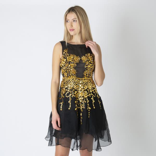 Narces Crystal Embellished Mini Dress - With Tags