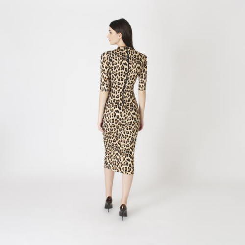 Alice + Olivia Leopard Print Midi Dress