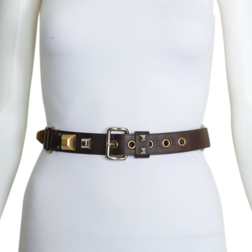 Prada Leather Oversized Studded Belt
