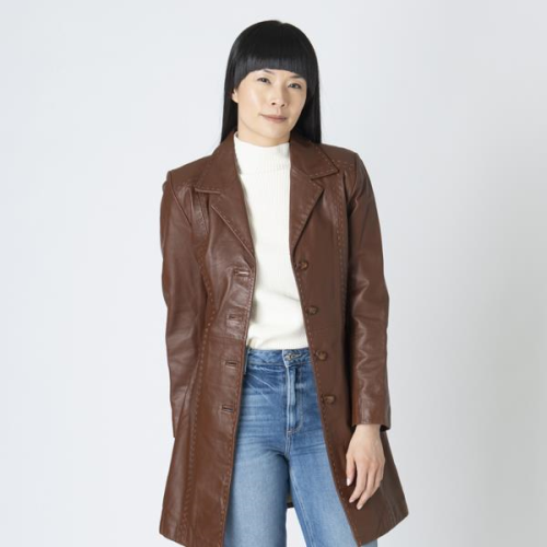 Bod & Christensen Leather Coat