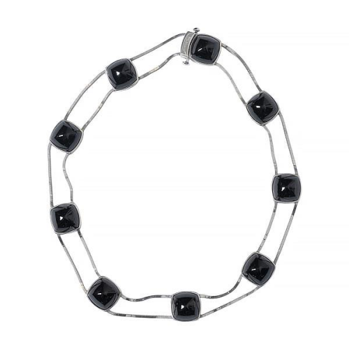 Baccarat Onyx & Silver Necklace