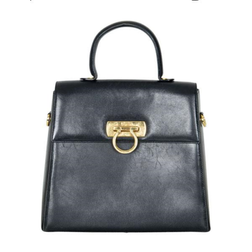 Salvatore Ferragamo Structured Leather Handle Bag