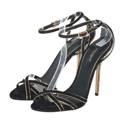 Dolce & Gabbana Suede & Sequin Strappy Sandals
