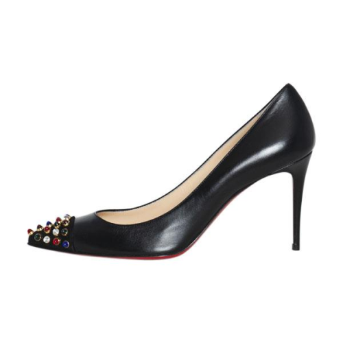 Christian Louboutin Leather Studded Accents Pumps - In New Condition