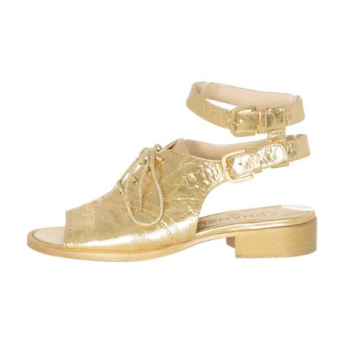 Chanel Metallic Sandals