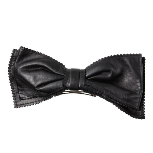 Chanel Leather Hair Bowtie