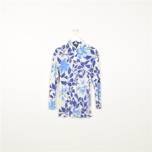 Kenzo Jeans Sheer Floral Button Up