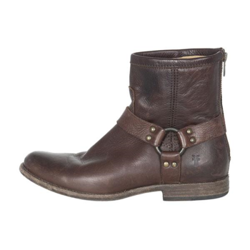 Frye Leather Harness Ankle Boots