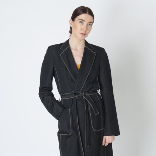 Lida Baday Wool-Linen Blend Belted Jacket