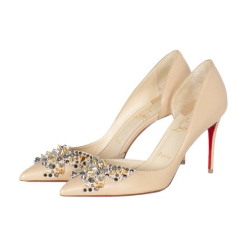 Christian Louboutin Leather Studded Accent Pumps