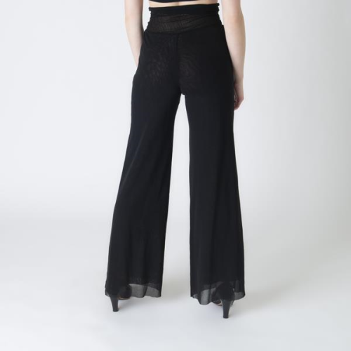 Fuzzi Semi-Sheer Tulle Palazzo Pants - New With Tags