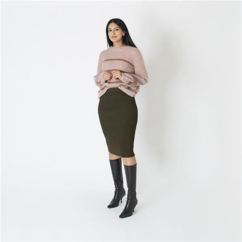 Victoria Victoria Beckham Ribbed Wool Skirt