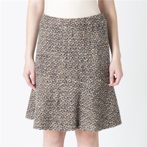 Chanel Wool Tweed Flare Skirt