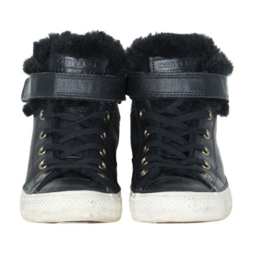 Converse All-Star Brea Leather & Faux-Fur High-Top Sneakers
