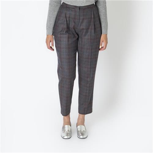 Fabiana Filippi Wool-Cashmere Plaid Cropped Pants