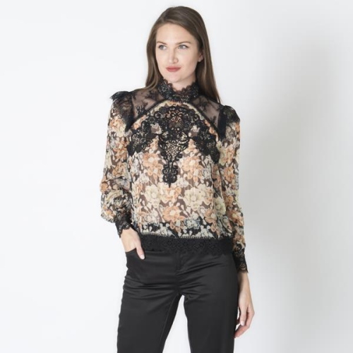 The Kooples Floral Lace Top