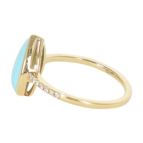 Effy 14K Gold, Turquoise and Diamond Ring