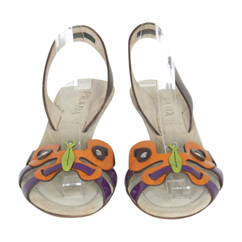 Prada Butterfly Leather Sandals - New Condition