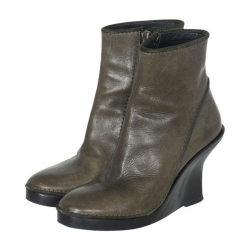Haider Ackerman Leather Wedge Boots