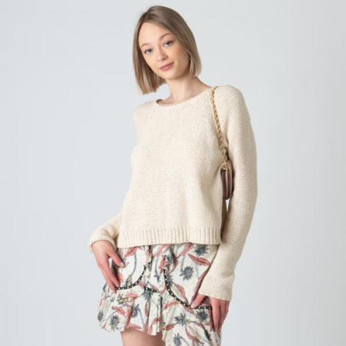 James Perse Open Knit Cotton-Blend Sweater