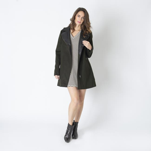 Soia & Kyo Wool & Leather Coat