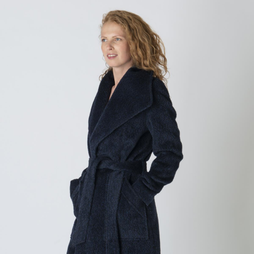 Sentaler Alpaca-Wool Wrap Coat - New With Tags