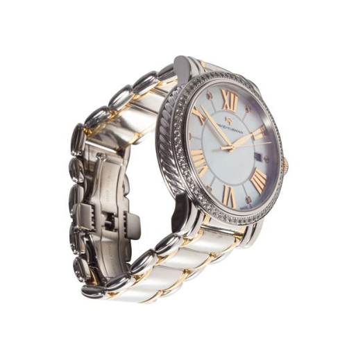 David Yurman 'Classic' 38mm Diamond Bezel Watch