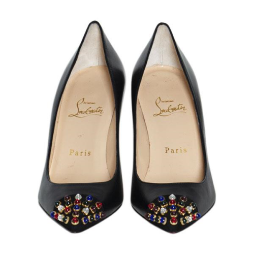 Christian Louboutin Leather Studded Accents Pumps - In New Condition