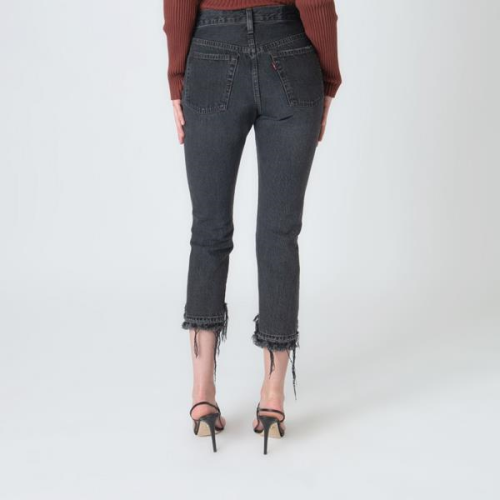 Levis Distressed Cropped Skinny Jeans