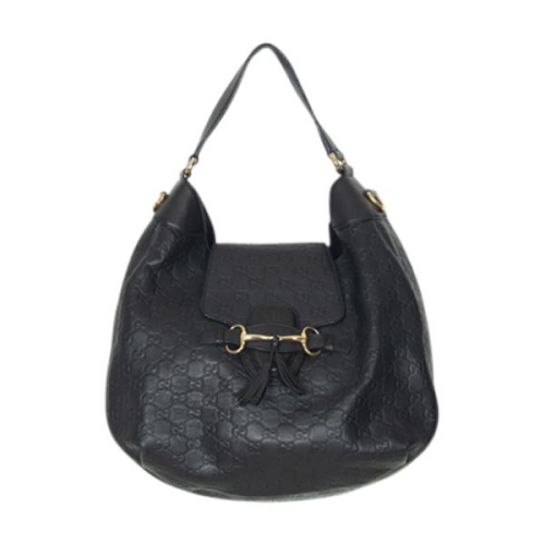 Gucci Emily Horsebit Leather Hobo Bag
