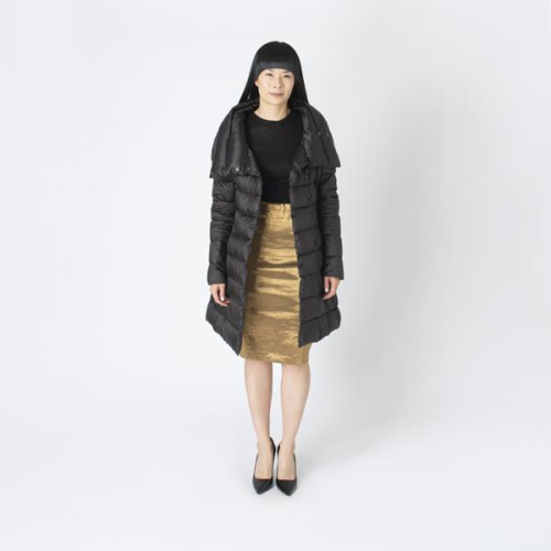 Donna Karan New York Metallic Fold-Over Pencil Skirt